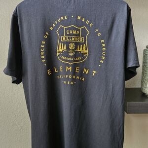 Element Black T-Shirt with Gold Logo XL